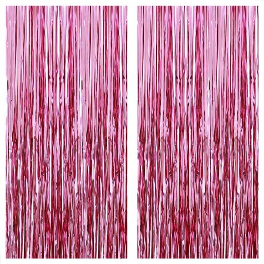Pink Backdrop for Pink Party Decorations - XtraLarge 6.4x8 Feet, Pack of 2